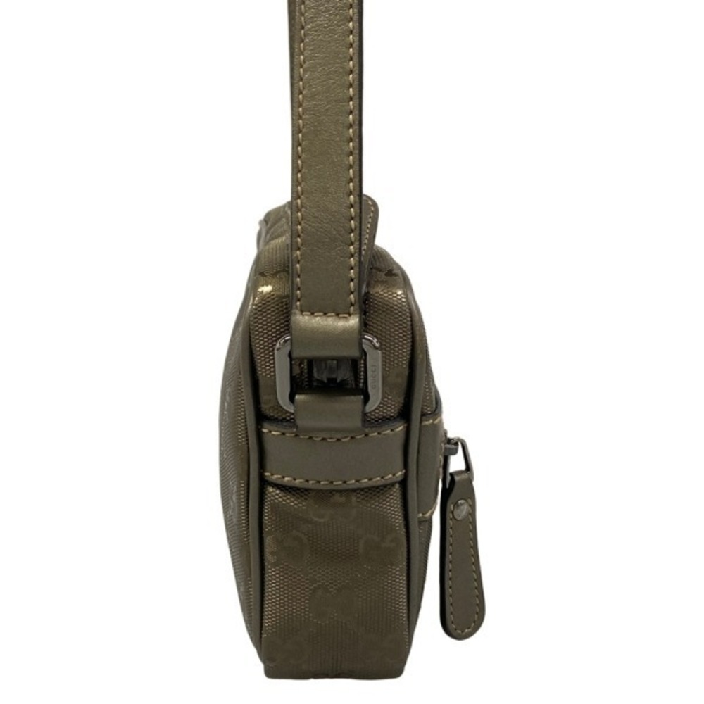 Gucci Shoulder Bag Imprime Leather Khaki Green - Picture 3 of 10